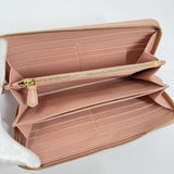 PRADA purse Zip Around Zippy wallet Safiano leather pink Gold Hardware Women Used