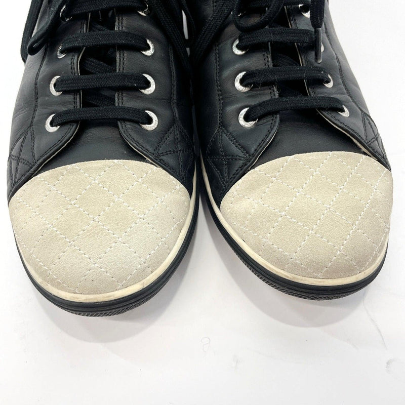 Chanel Black/Silver Glitter And Knit Fabric CC High Top Sneakers Size 38  Chanel | The Luxury Closet