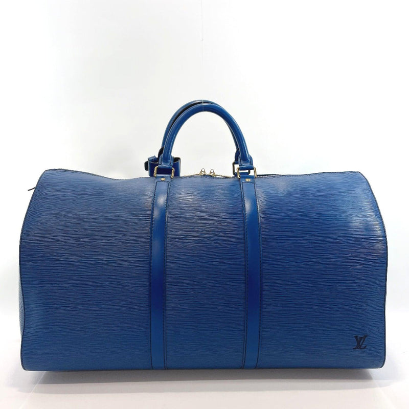 LOUIS VUITTON Boston bag M42965 Keepall 50 Epi Leather blue mens Used –