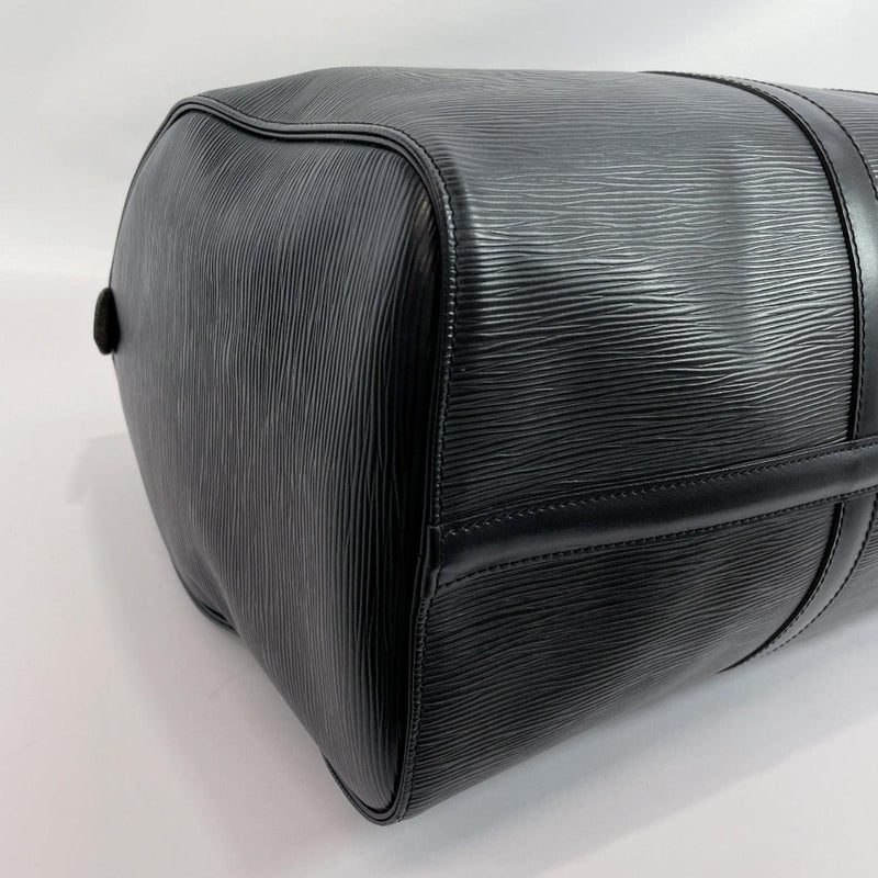 BAG KEEPALL 45 in black epi leather, address tag numbe…