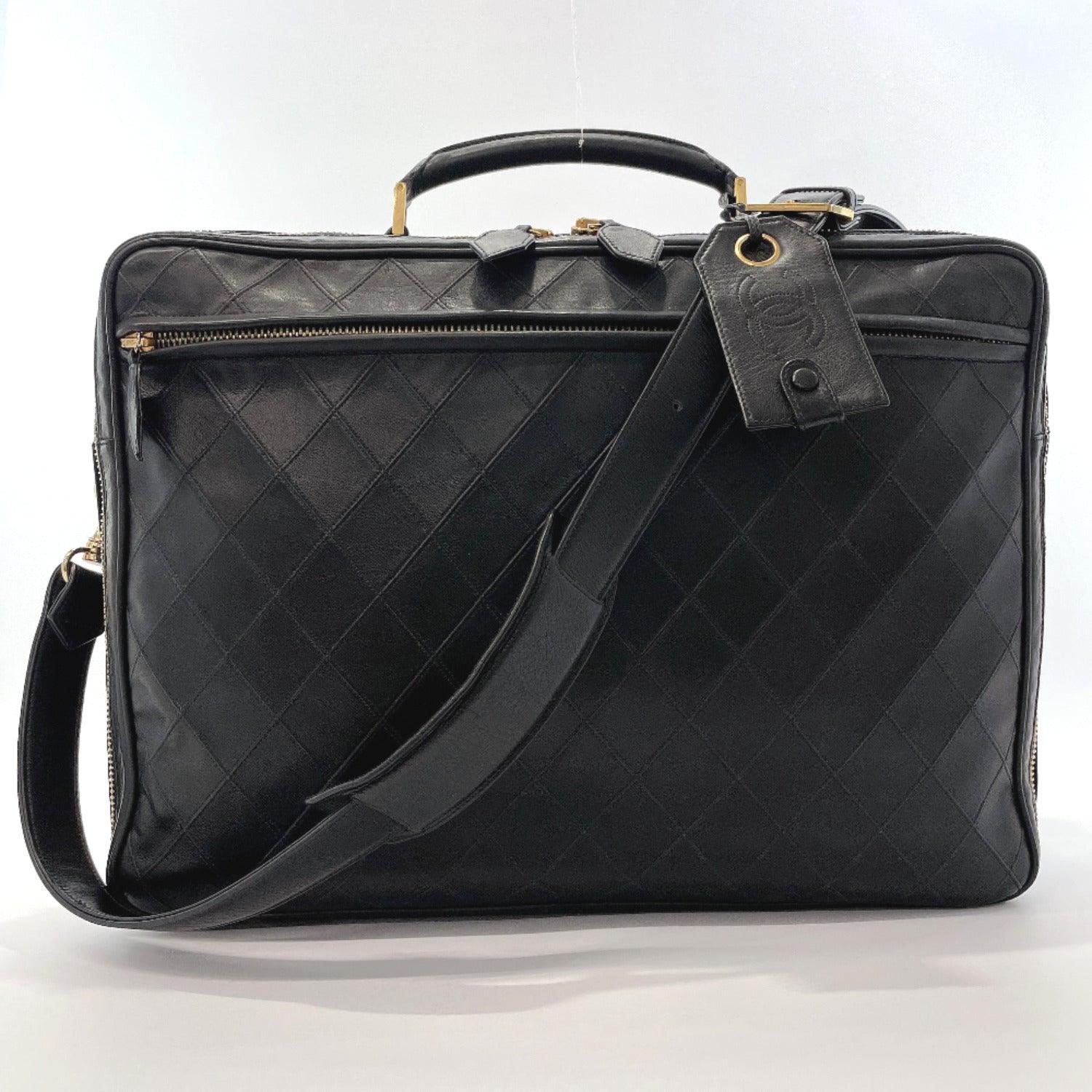 Chanel Vintage Green Quilted Leather Briefcase Shoulder Bag