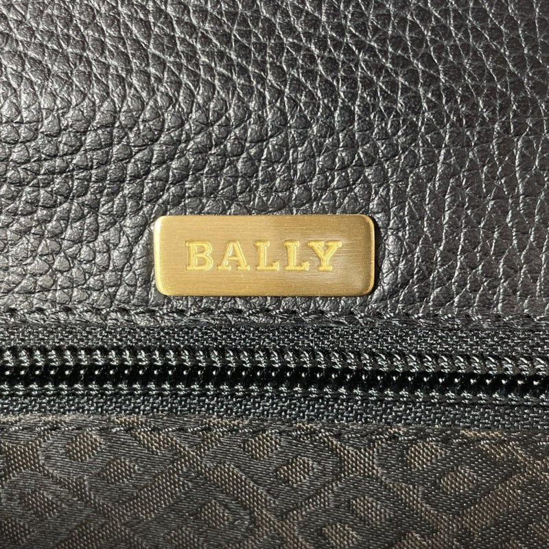 Bally Handbag Purse Black Pebble Leather Adjustable Brown Strap VTG | eBay