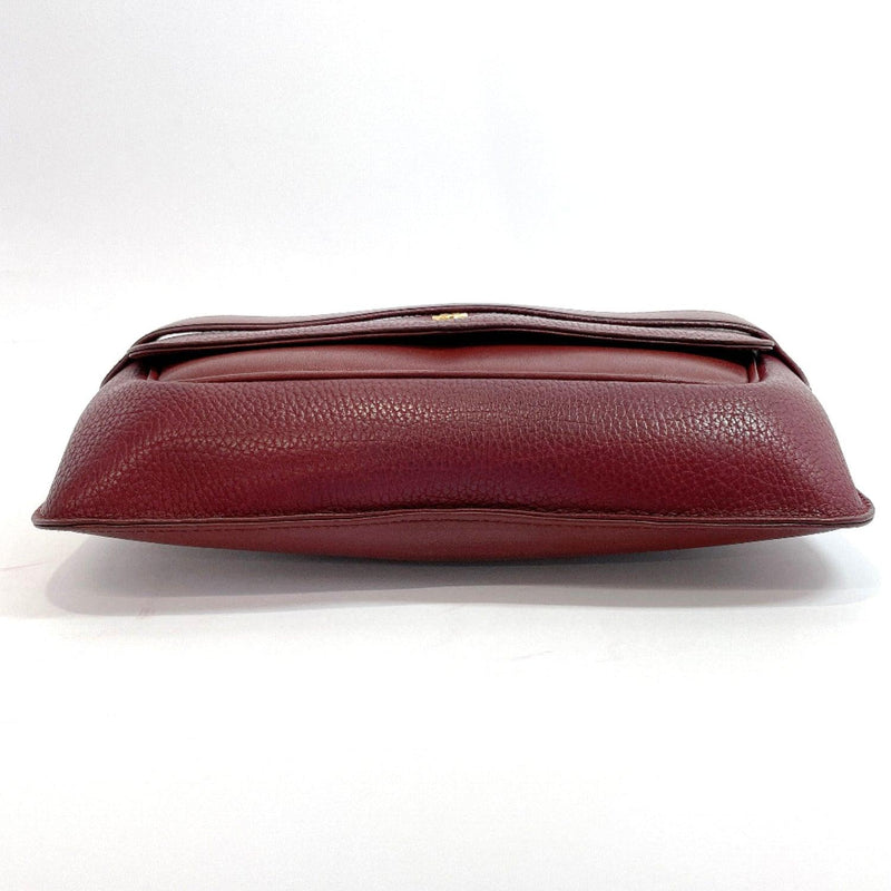 CARTIER Clutch bag vintage Must Line leather/Gold Hardware Bordeaux Women Used - JP-BRANDS.com