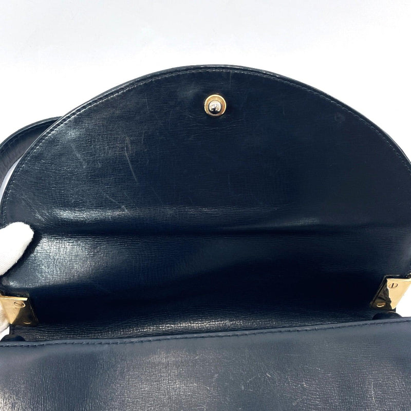 GUCCI Handbag vintage leather Navy Women Used - JP-BRANDS.com