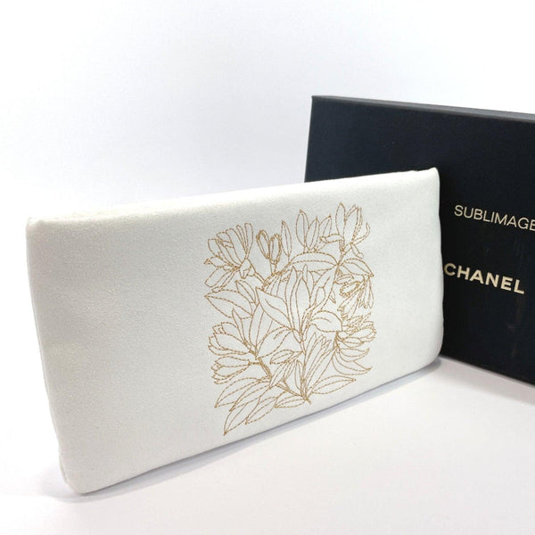 CHANEL Pouch Novelty SUBLIMAGE polyester/Nylon white gold Women New - JP-BRANDS.com