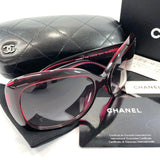 CHANEL sunglasses 5183-12173 COCO Mark Synthetic resin Red Women Used - JP-BRANDS.com