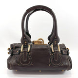Chloe Handbag Paddington mini leather Dark brown Women Used - JP-BRANDS.com