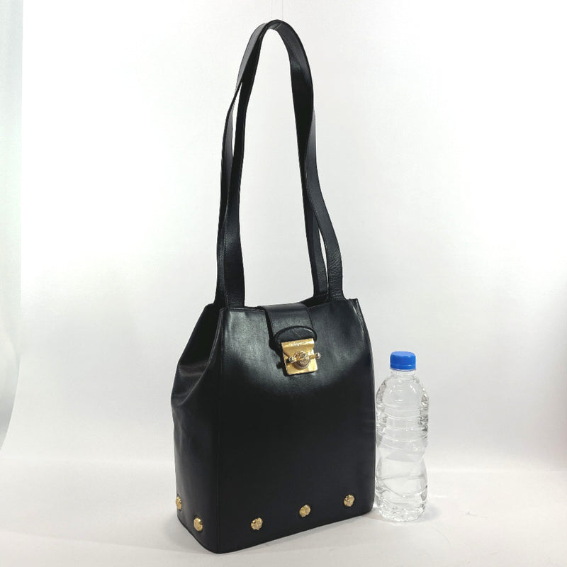 Salvatore Ferragamo Shoulder Bag vintage leather black Women Used