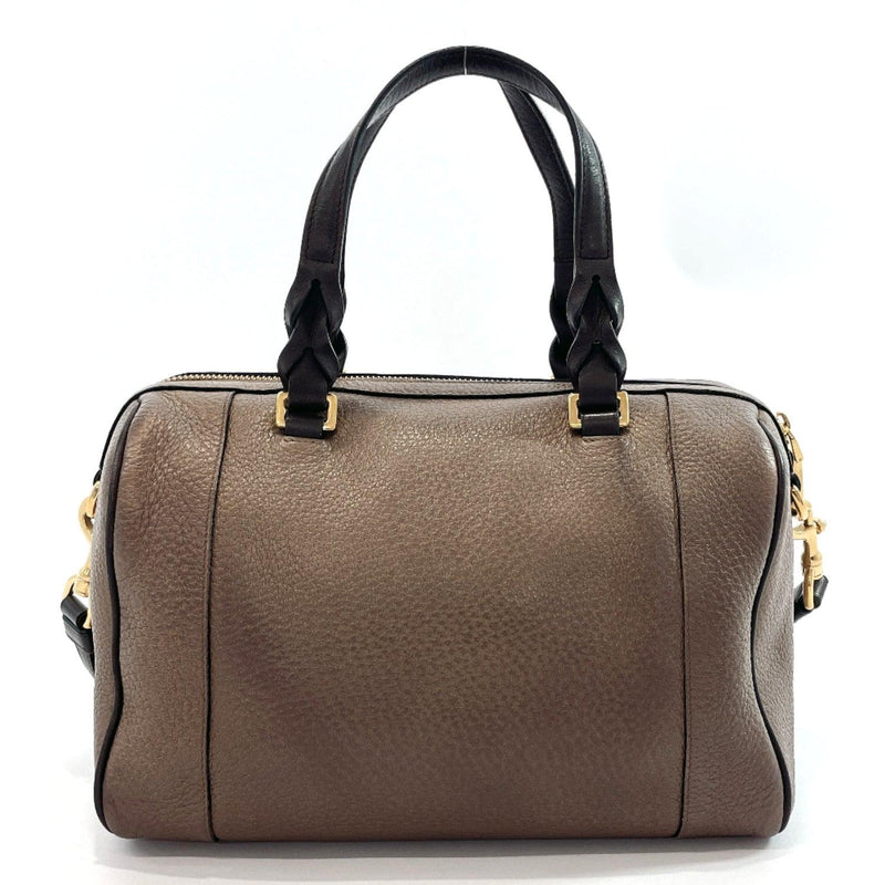 LOEWE Handbag Mini Boston 2Way leather Brown Dark brown Women Used - JP-BRANDS.com