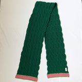 GUCCI Scarf 544777 Sherry line wool green pink Women Used - JP-BRANDS.com