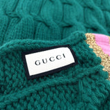 GUCCI Scarf 544777 Sherry line wool green pink Women Used - JP-BRANDS.com
