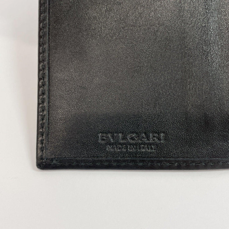 BVLGARI Card Case 32‘588 name card holder Weekend PVC/leather khaki black mens Used - JP-BRANDS.com