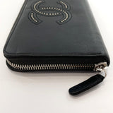 CHANEL purse A80333 COCO Mark Round zip leather Black Women Used - JP-BRANDS.com
