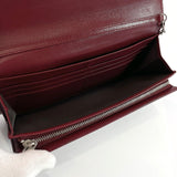 Dior purse Trotter Chain Wallet Patent leather wine-red Women Used - JP-BRANDS.com
