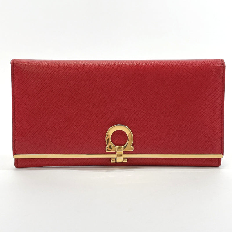 Salvatore Ferragamo purse Gancini leather Red Women Used