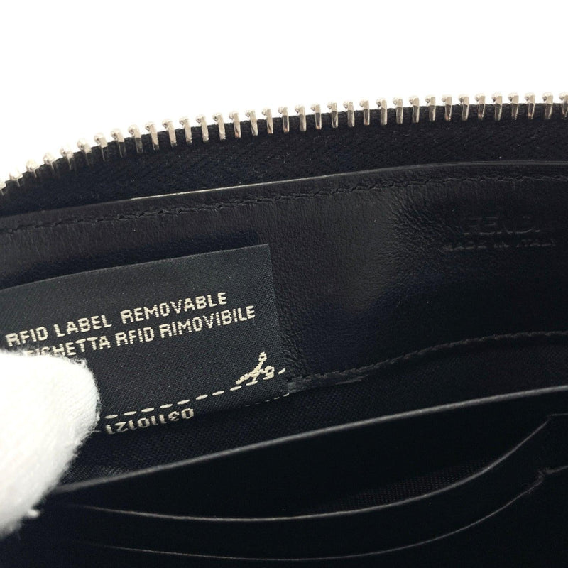 FENDI purse 8M0299 Zip Around Monster bag bugs leather Black Women Used - JP-BRANDS.com