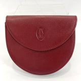 CARTIER coin purse Must Line leather Bordeaux unisex Used - JP-BRANDS.com