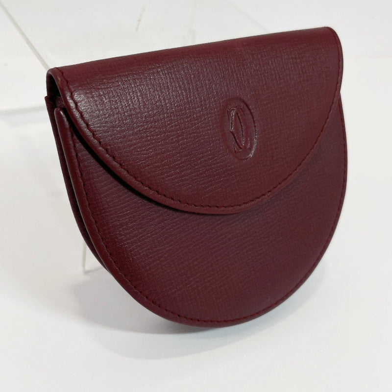 CARTIER coin purse Must Line leather Bordeaux unisex Used - JP-BRANDS.com