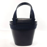 Salvatore Ferragamo Handbag Vala leather Navy Women Used