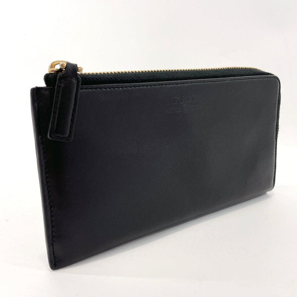 GUCCI purse 573116 L-shaped fastener leather black Women Used - JP-BRANDS.com