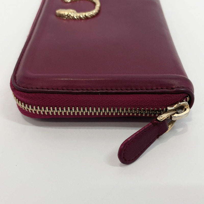 BVLGARI purse Zip Around Leoni leather purple Women Used - JP-BRANDS.com