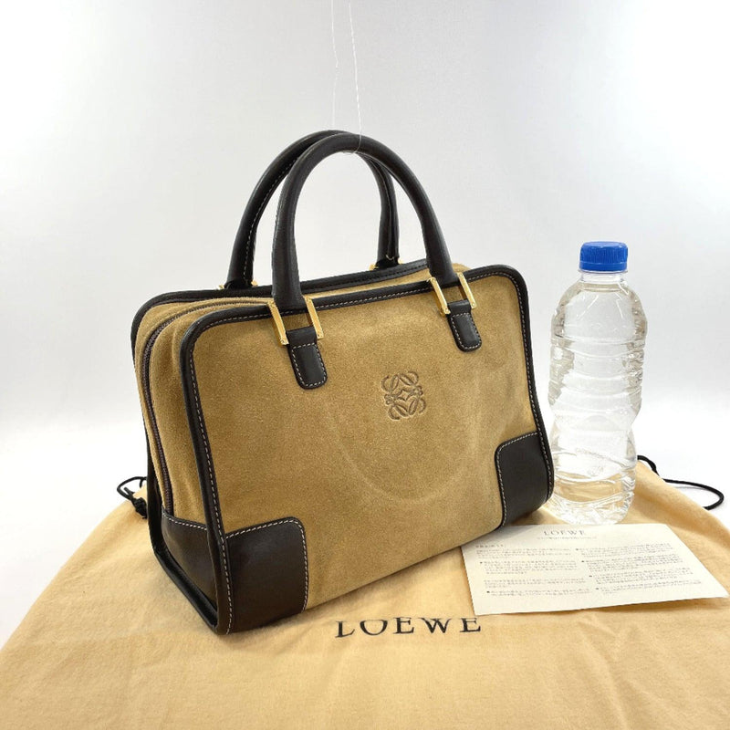LOEWE Handbag Amazona 28 Suede beige Women Used - JP-BRANDS.com