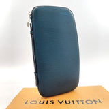 LOUIS VUITTON Damier Infini Atoll Clutch Travel Case N41396 Organizer Boxed  Blue
