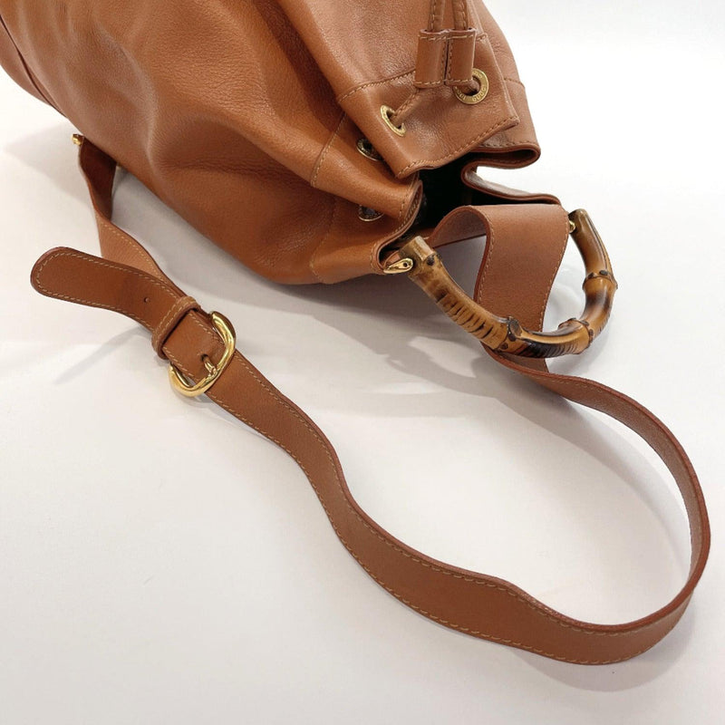 GUCCI Shoulder Bag 003.2113.0036 Bamboo leather Brown Women Used - JP-BRANDS.com