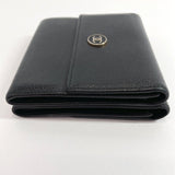 CHANEL wallet Compact wallet COCO Button leather Black Women Used - JP-BRANDS.com