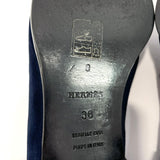 HERMES loafers Suede Navy Women Used - JP-BRANDS.com
