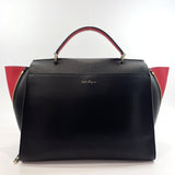 Salvatore Ferragamo Handbag DH-21 2Way Gancini bicolor leather Black Red Women Used