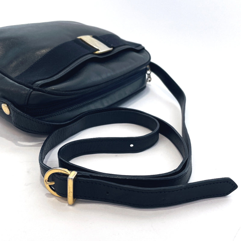 Salvatore Ferragamo Shoulder Bag BA214183 Vala leather Navy Women Used