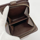 LOUIS VUITTON wallet N61668 Compact zip Damier canvas Brown Women Used