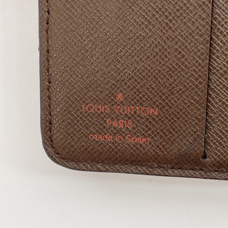 LOUIS VUITTON wallet N61668 Compact zip Damier canvas Brown Women Used