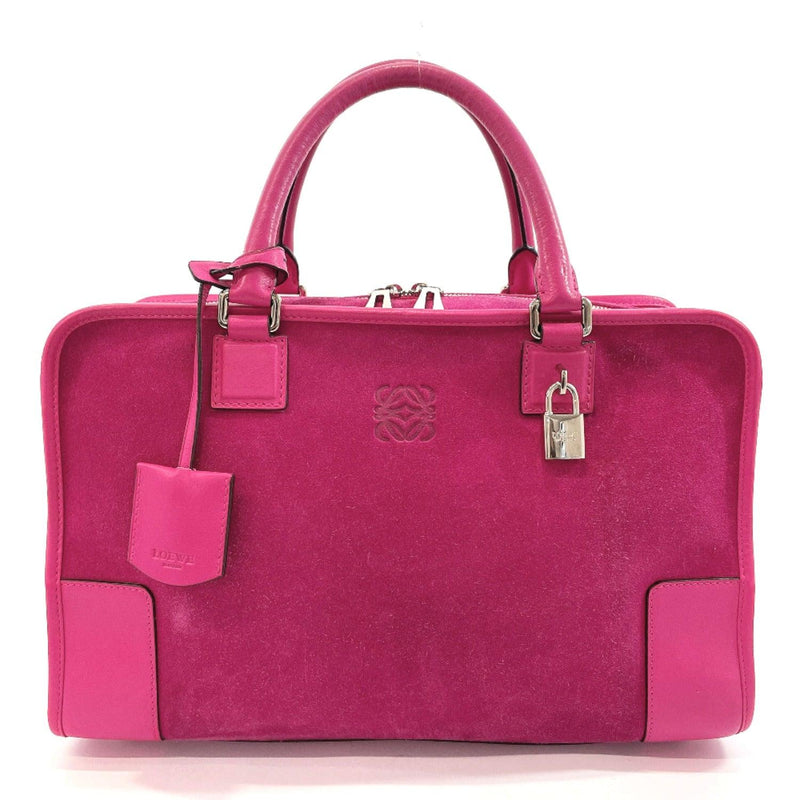 LOEWE Handbag 061401 Amazona 36 Suede pink Women Used - JP-BRANDS.com