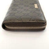 GUCCI purse 112724 Zip Around Sima leather khaki Women Used - JP-BRANDS.com