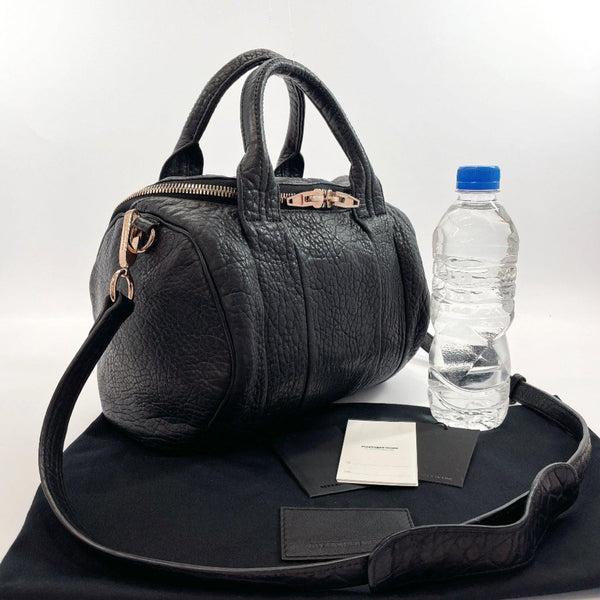 Alexander Wang Handbag 2 way mini Boston bag Rocky leather Black Women Used - JP-BRANDS.com
