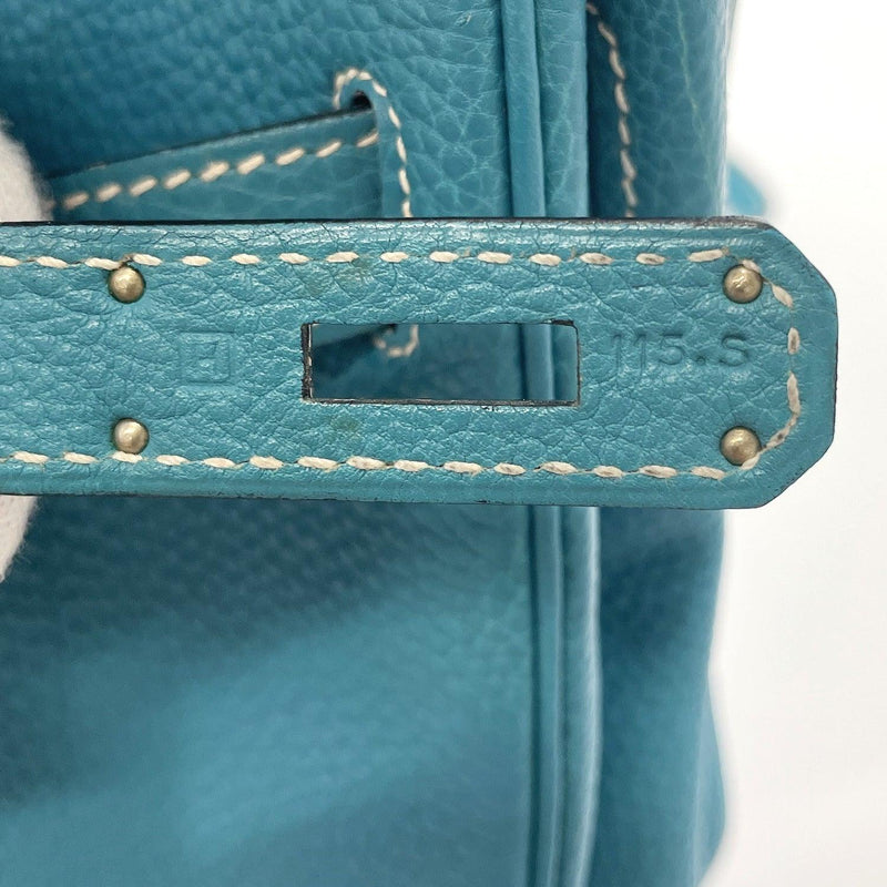 HERMES Handbag Kelly 32 inner stitch Togo blue Blue gene □H Women Used - JP-BRANDS.com