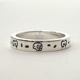 GUCCI Ring ghost Silver925 #19.5(JP Size) Silver Black unisex Used