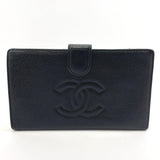 CHANEL purse purse with a clasp COCO Mark vintage Matt caviar skin Black Women Used - JP-BRANDS.com