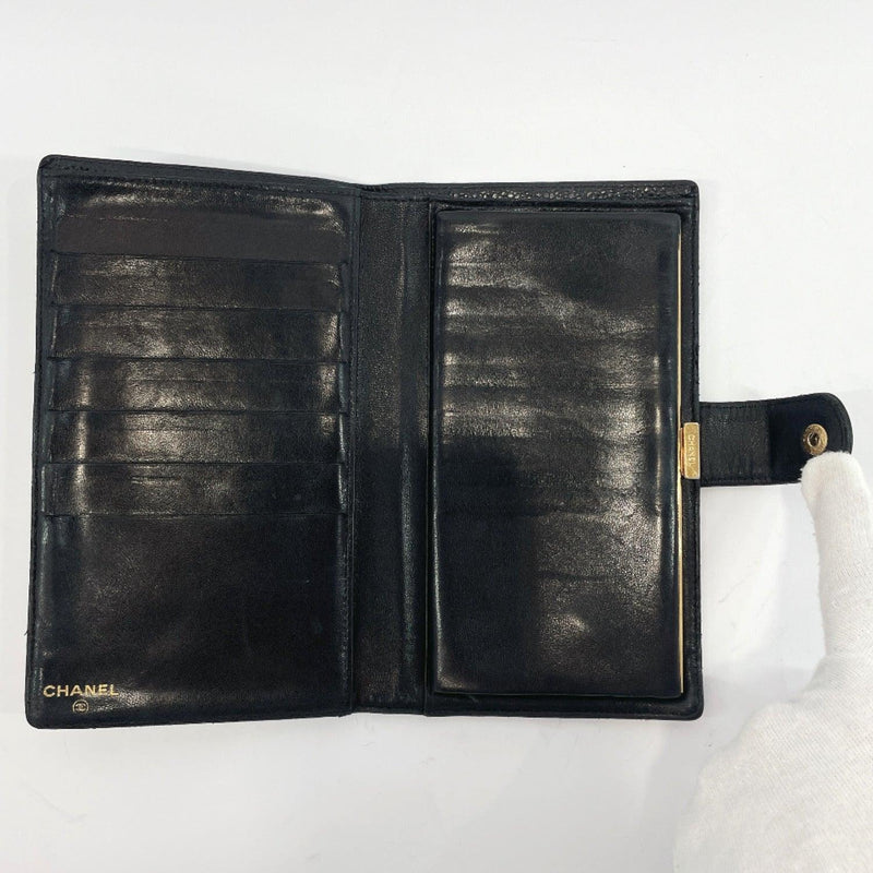 CHANEL purse purse with a clasp COCO Mark vintage Matt caviar skin Black Women Used - JP-BRANDS.com