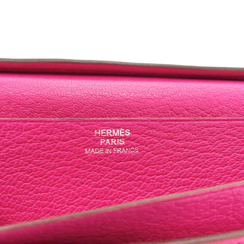 HERMES purse Bane Souffle Shave pink Rose Extreme □MCarved seal Women Used - JP-BRANDS.com
