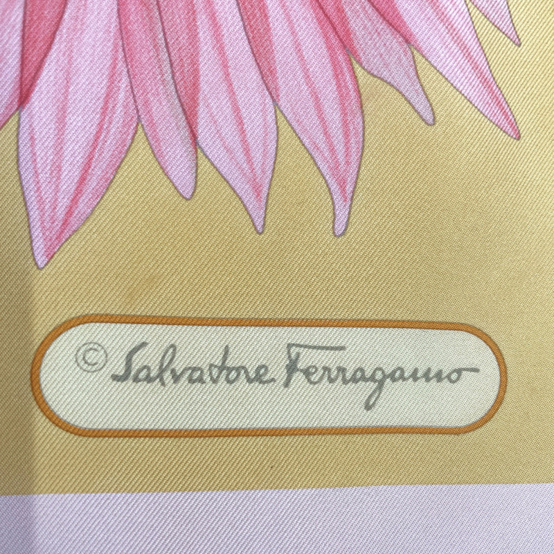 Salvatore Ferragamo scarf silk Orange pink Women Used