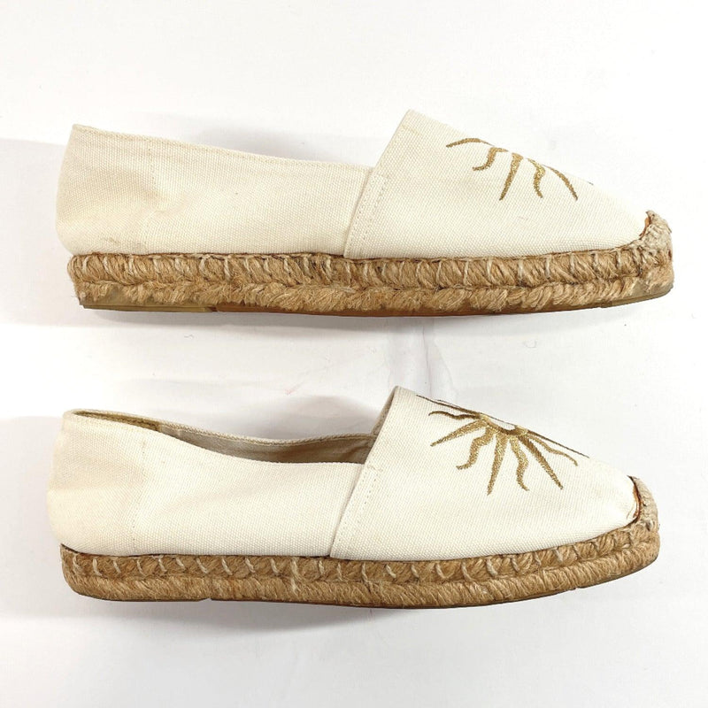 HERMES Other shoes Espadrille canvas/hemp white gold Women Used - JP-BRANDS.com