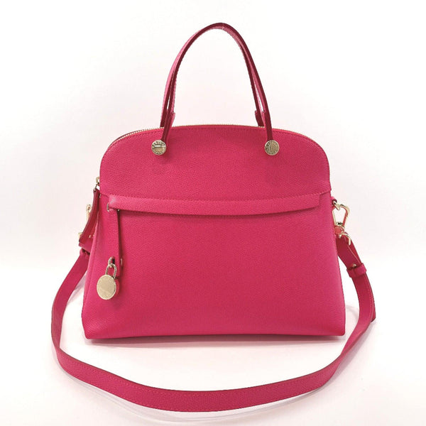 Furla Handbag Piper 2way leather pink Women Used – JP-BRANDS.com