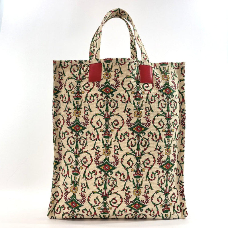 GUCCI Tote Bag Florence limited garden canvas beige Women Used
