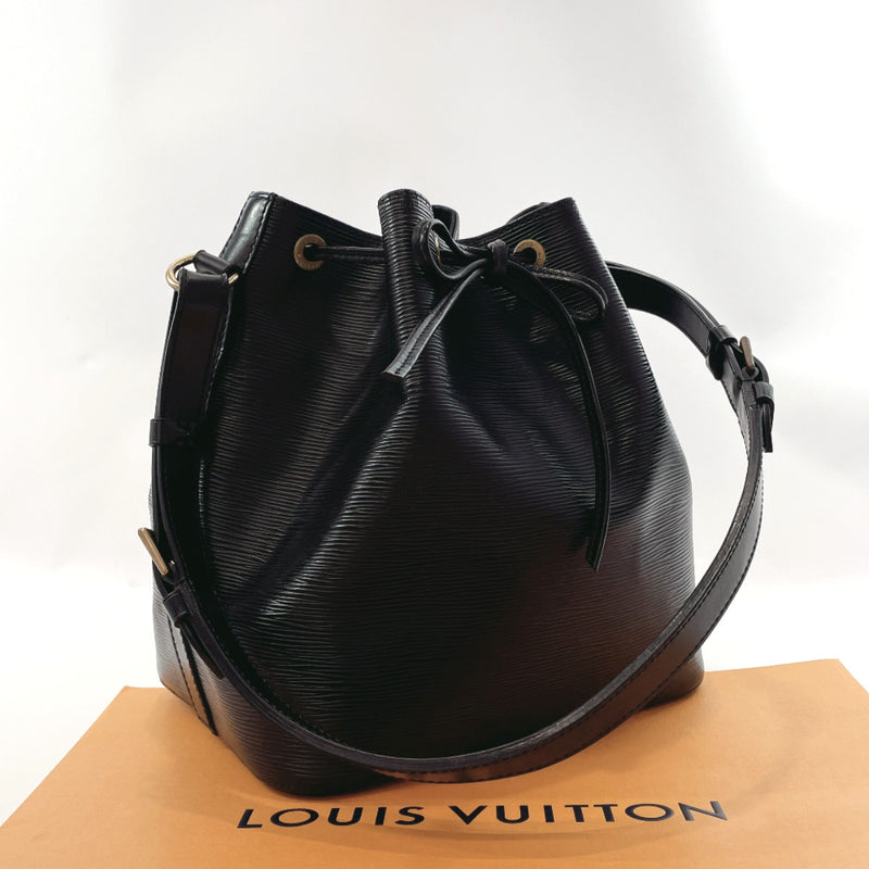 Louis Vuitton Epi Petit Noe Drawstring Shoulder Bag Black M59012