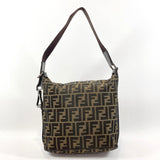 FENDI Shoulder Bag Zucca pattern canvas/leather Brown Women Used - JP-BRANDS.com