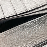 FENDI purse 8M0308 Celeria Continental leather Silver Women Used - JP-BRANDS.com