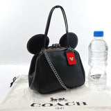COACH Handbag 10215 Disney collaboration mickey mouse 2way leather Black Women Used - JP-BRANDS.com